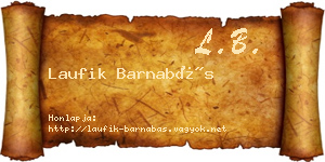 Laufik Barnabás névjegykártya